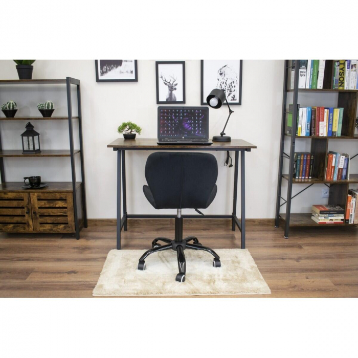 Scaun de birou, Artool, Noto, catifea, negru, 53.5x57.5x74-86 cm [4]