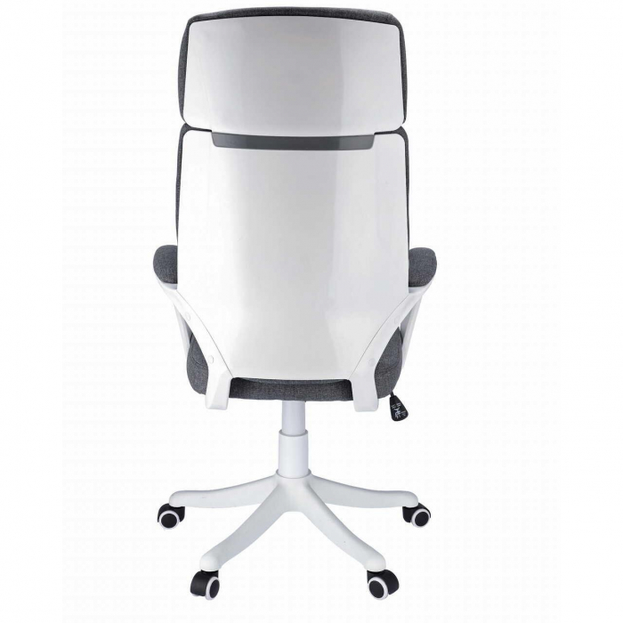 Scaun de birou, Jumi, rotativ, functie tilt, textil, gri si alb, max 120 kg, 64x65x111-120 cm [3]