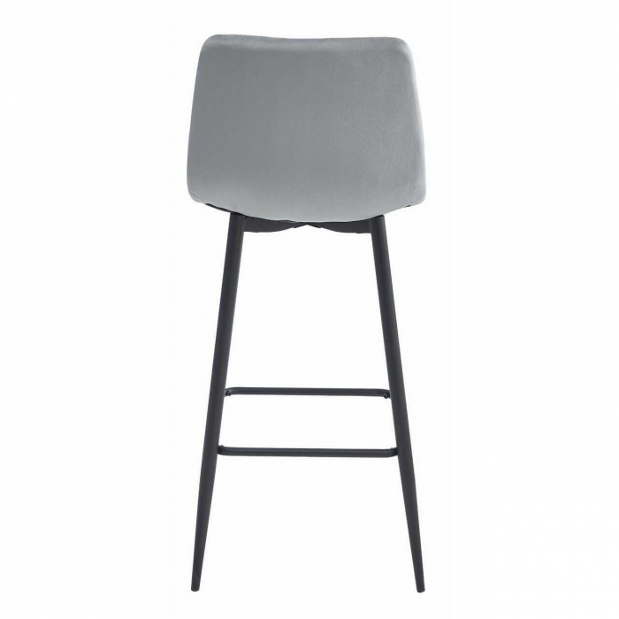 Scaun de bucatarie/bar, Artool, Arceto, catifea, otel, argintiu si negru, 43.5x32.5x104 cm [3]
