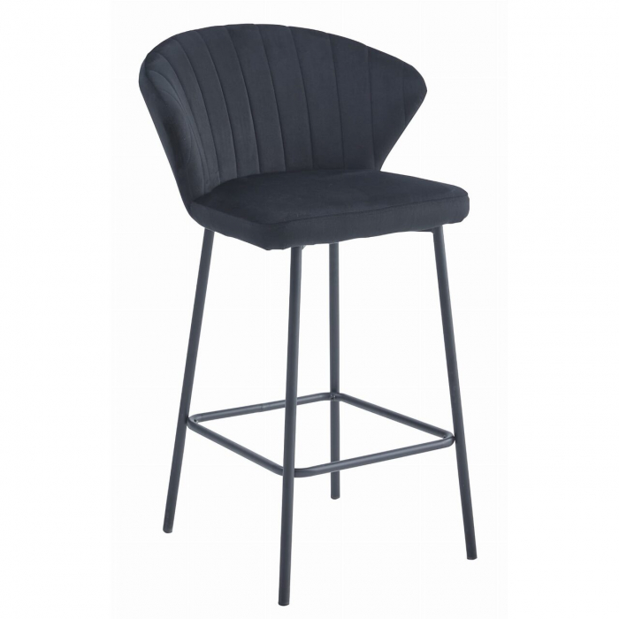 Scaun de bucatarie/bar, Artool, Gatta, catifea, otel, negru, 43.5x36.5x90.5 cm [1]