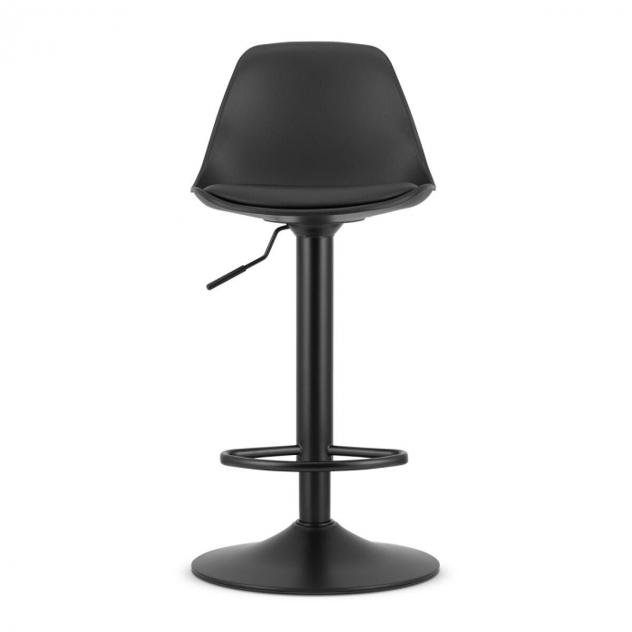Scaun de bucatarie/bar, Artool, Hoga, rotativ, PP, piele ecologica, negru, 38x40x81-102 cm [5]