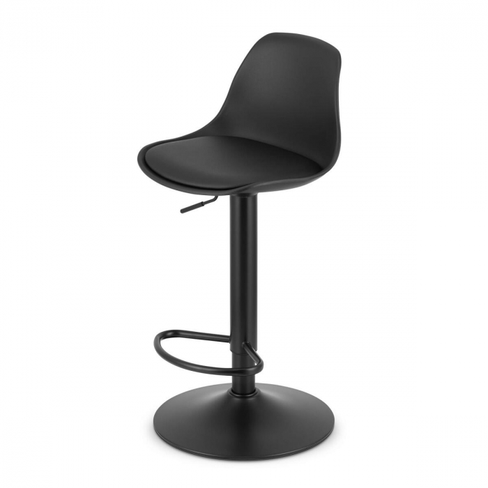 Scaun de bucatarie/bar, Artool, Hoga, rotativ, PP, piele ecologica, negru, 38x40x81-102 cm [2]