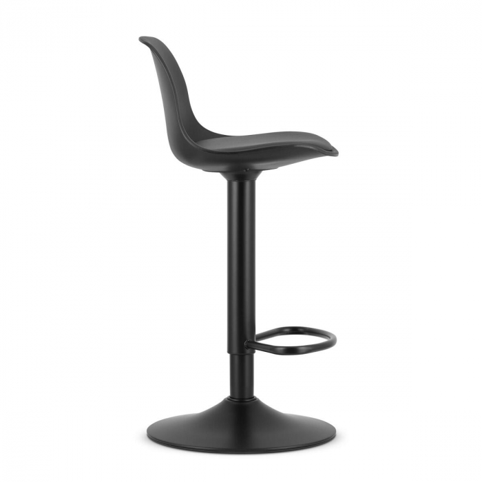 Scaun de bucatarie/bar, Artool, Hoga, rotativ, PP, piele ecologica, negru, 38x40x81-102 cm [3]