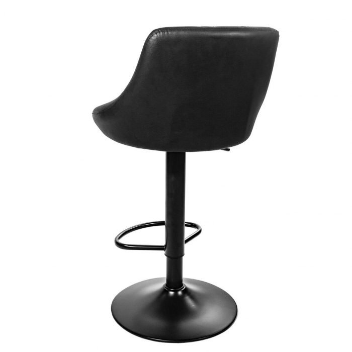 Scaun de bucatarie/bar, Artool, Kast, rotativ, piele ecologica, negru, 45.5x48.5x85-105 cm [3]