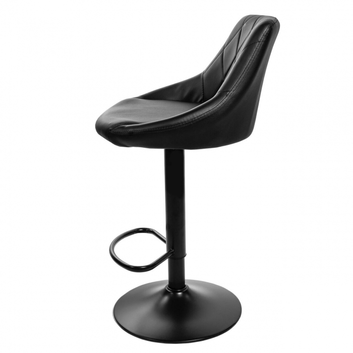 Scaun de bucatarie/bar, Artool, Kast, rotativ, piele ecologica, negru, 45.5x48.5x85-105 cm [7]