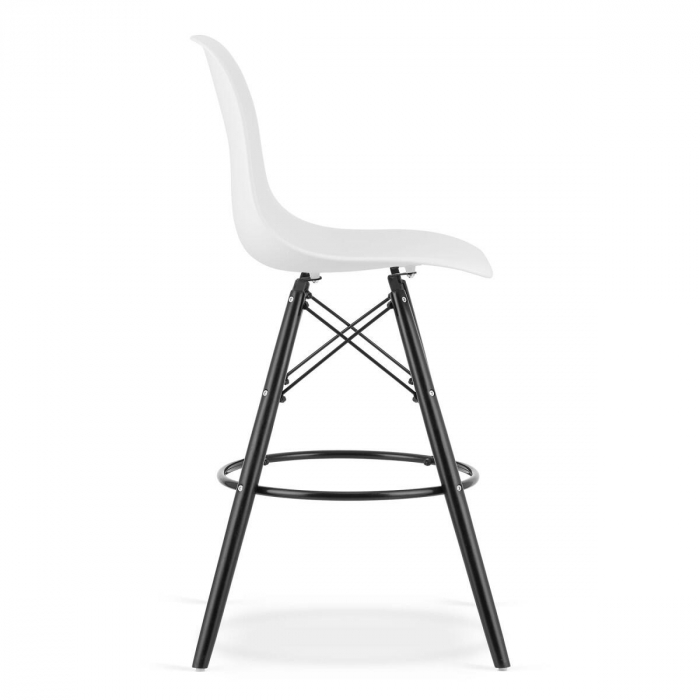 Scaun de bucatarie/bar, Artool, Lamal, PP, lemn, alb si negru, 54x55x107.5 cm [3]