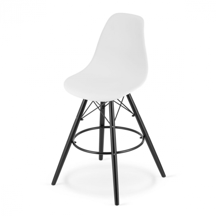 Scaun de bucatarie/bar, Artool, Lamal, PP, lemn, alb si negru, 54x55x107.5 cm [2]