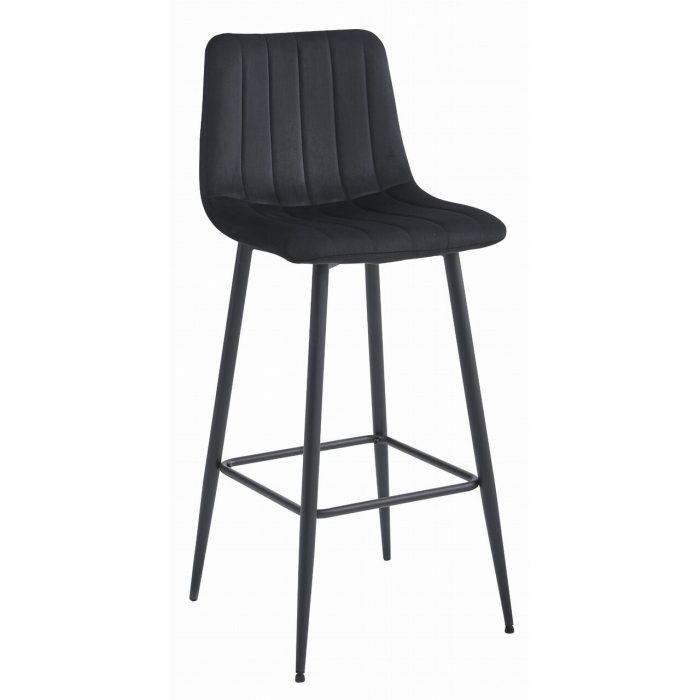 Scaun de bucatarie/bar, Artool, Pozza, catifea, otel, negru, 43x35x104 cm [1]