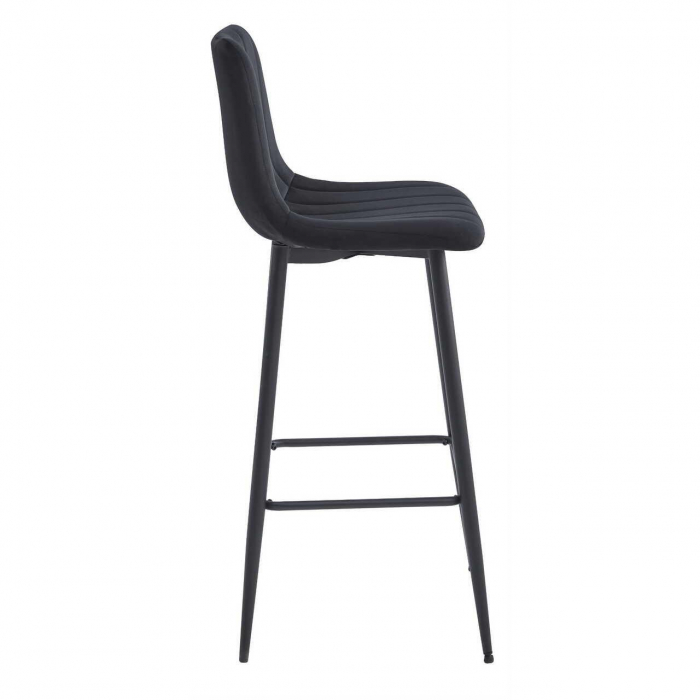 Scaun de bucatarie/bar, Artool, Pozza, catifea, otel, negru, 43x35x104 cm [4]