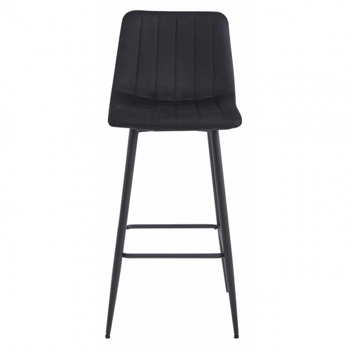 Scaun de bucatarie/bar, Artool, Pozza, catifea, otel, negru, 43x35x104 cm [5]
