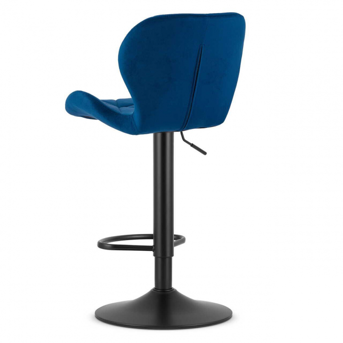Scaun de bucatarie/bar, Artool, West, rotativ, catifea, bleumarin si negru, 46x48.5x90-111 cm [5]