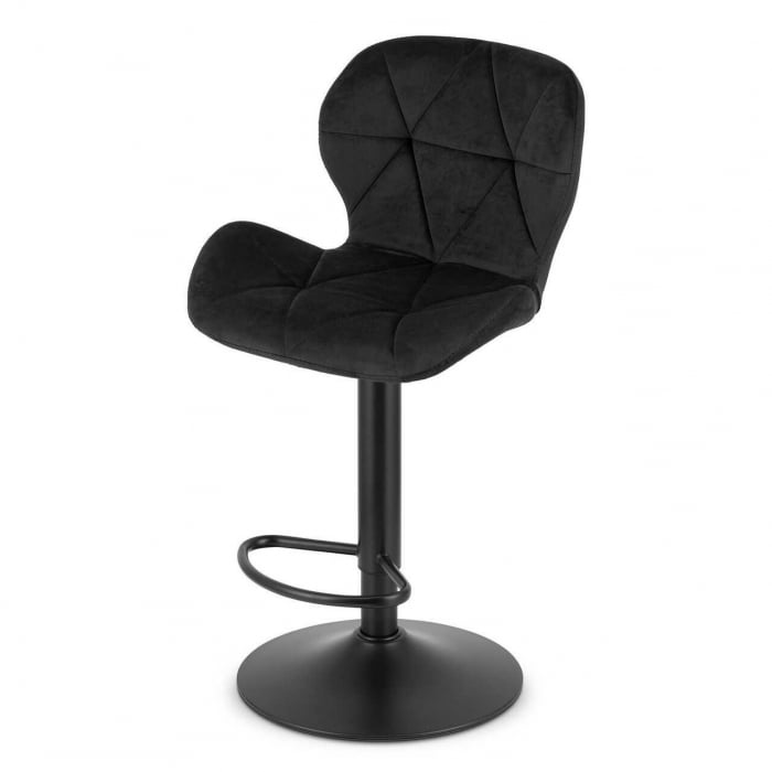Scaun de bucatarie/bar, Artool, West, rotativ, catifea, negru, 46x48.5x90-111 cm [2]