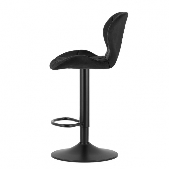 Scaun de bucatarie/bar, Artool, West, rotativ, catifea, negru, 46x48.5x90-111 cm [5]