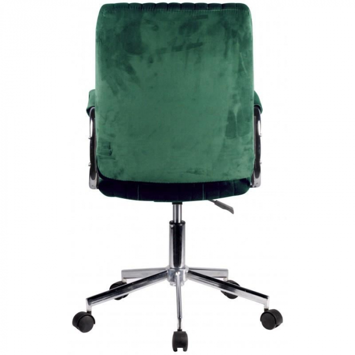 Scaun rotativ, catifea, verde, max 120 kg, 51x61x92/102 cm [5]