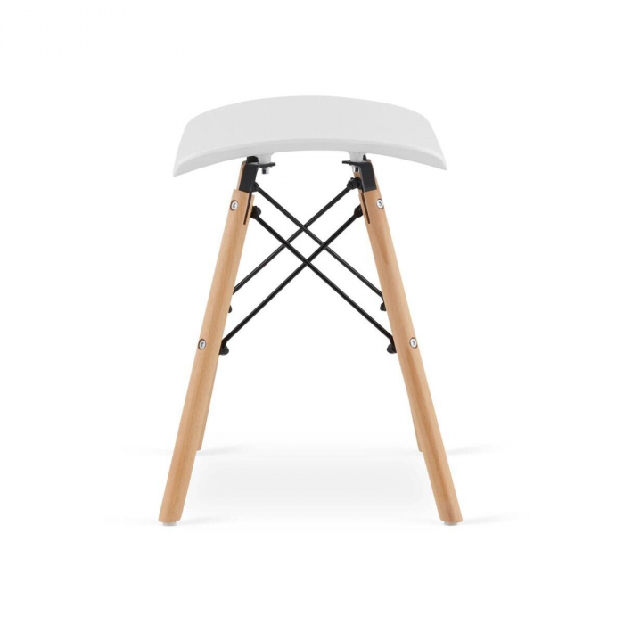Scaun stil scandinav, Artool, Korfu, fara spatar, PP, lemn, alb, 47.5x36x46.5 cm [3]