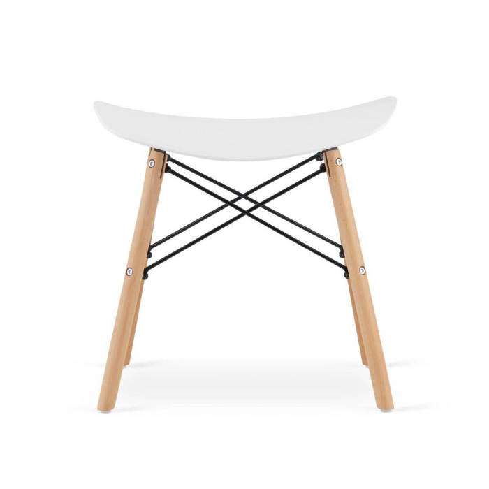 Scaun stil scandinav, Artool, Korfu, fara spatar, PP, lemn, alb, 47.5x36x46.5 cm [5]