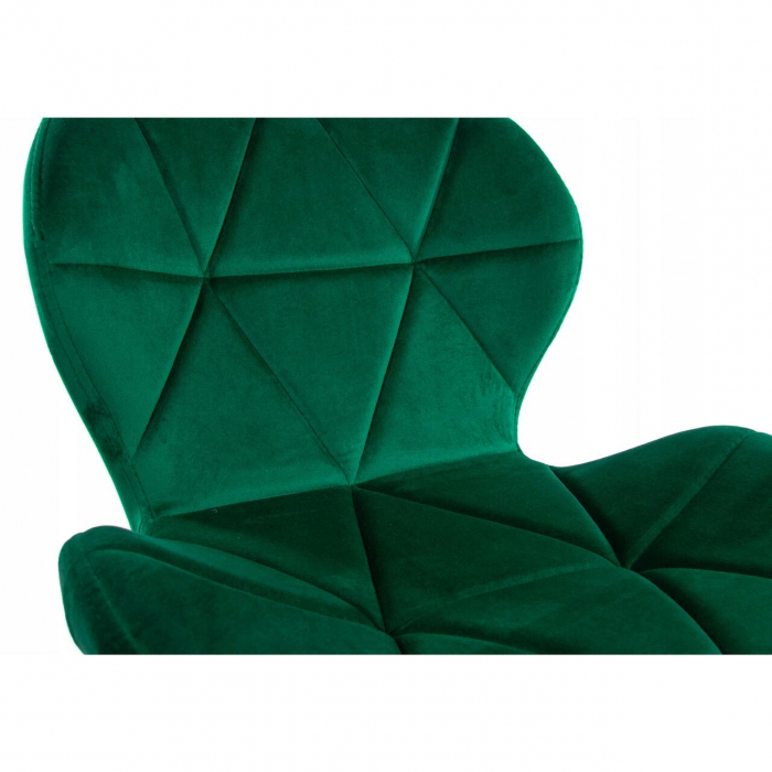 Scaun stil scandinav, Artool, Lago, catifea, lemn, verde, 48x43x74 cm [4]