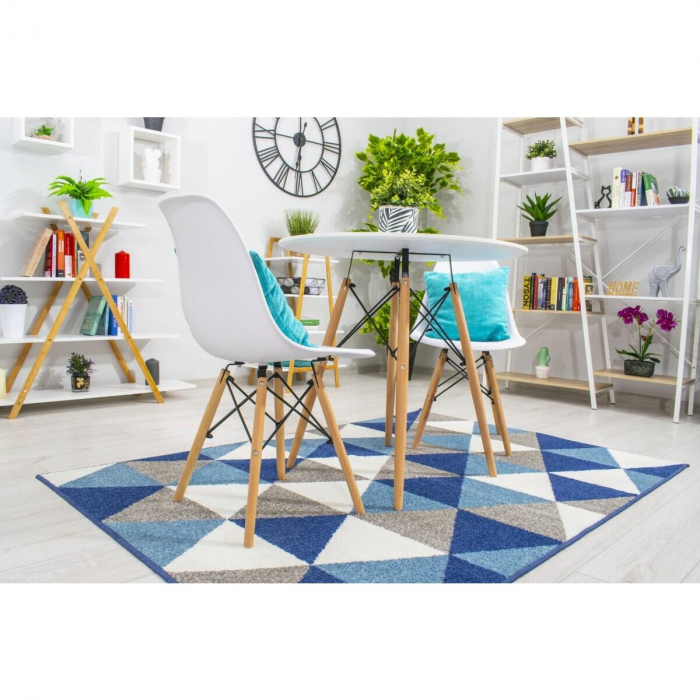 Scaun stil scandinav, Artool, Osaka, PP, lemn, alb, 46x54x81 cm [5]