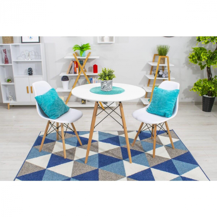 Scaun stil scandinav, Artool, Osaka, PP, lemn, alb, 46x54x81 cm [7]