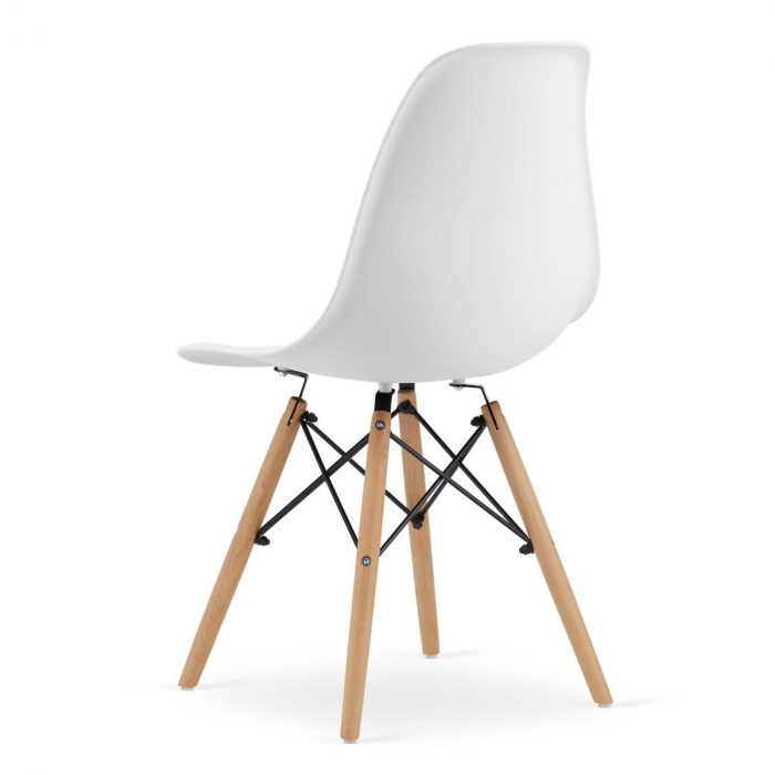 Scaun stil scandinav, Artool, Osaka, PP, lemn, alb, 46x54x81 cm [11]