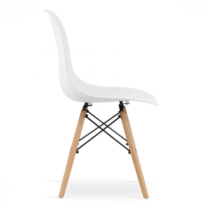 Scaun stil scandinav, Artool, Osaka, PP, lemn, alb, 46x54x81 cm [13]