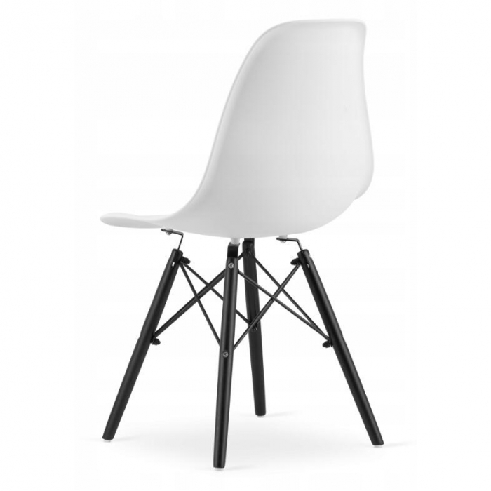 Scaun stil scandinav, Artool, Osaka, PP, lemn, alb si negru, 46x54x81 cm [5]