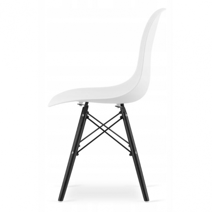 Scaun stil scandinav, Artool, Osaka, PP, lemn, alb si negru, 46x54x81 cm [3]