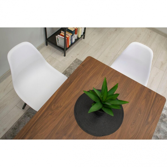 Scaun stil scandinav, Artool, Osaka, PP, lemn, alb si negru, 46x54x81 cm [8]