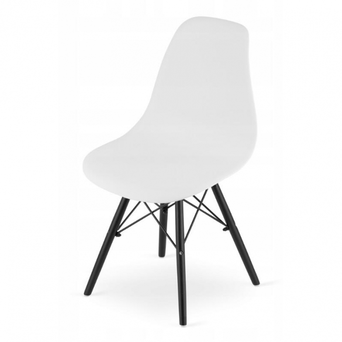 Scaun stil scandinav, Artool, Osaka, PP, lemn, alb si negru, 46x54x81 cm [7]