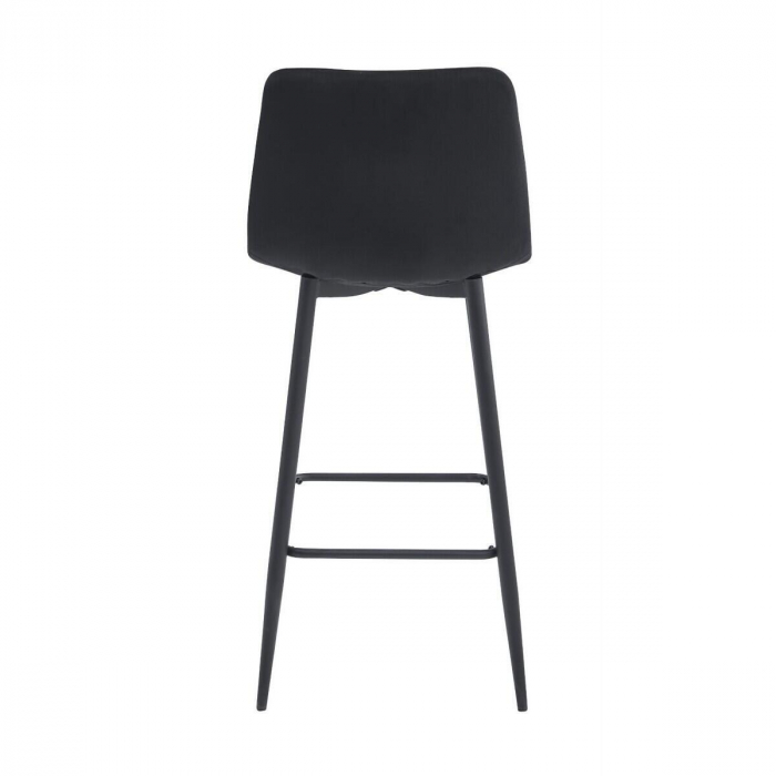 Set 2 scaune de bucatarie/bar, Artool, Arceto, catifea, otel, negru, 43.5x32.5x104 cm [4]