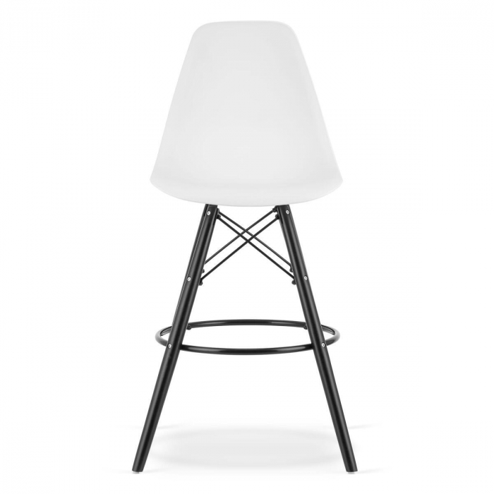 Set 2 scaune de bucatarie/bar, Artool, Lamal, PP, lemn, alb si negru, 54x55x107.5 cm [5]