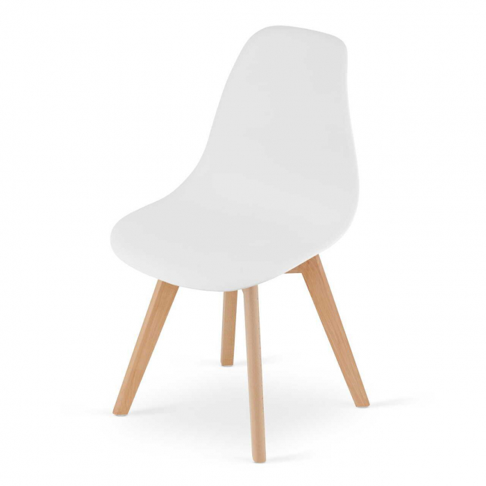 Set 4 scaune bucatarie/living, Artool, Kito, PP, lemn, alb, 46x54.5x80 cm [2]