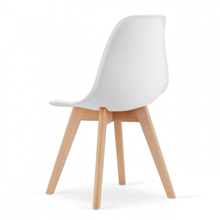 Set 4 scaune bucatarie/living, Artool, Kito, PP, lemn, alb, 46x54.5x80 cm [4]