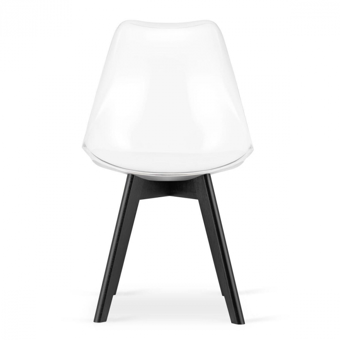 Set 4 scaune bucatarie/living, Artool, Mark, PP, lemn, transparent si negru, 49x43x82 cm [2]