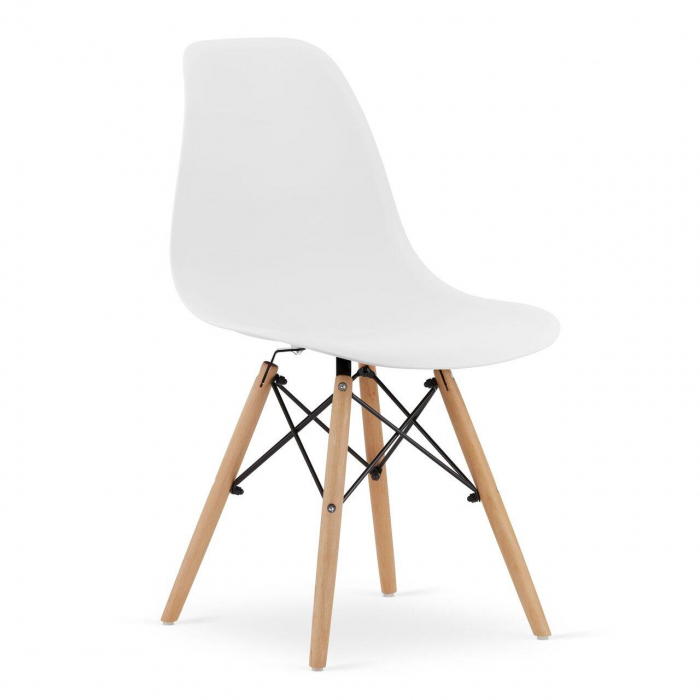 Set 4 scaune stil scandinav, Artool, Osaka, PP, lemn, alb, 46x54x81 cm [16]