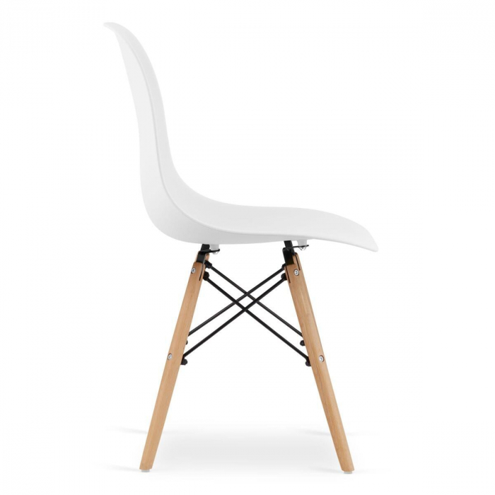 Set 4 scaune stil scandinav, Artool, Osaka, PP, lemn, alb, 46x54x81 cm [15]