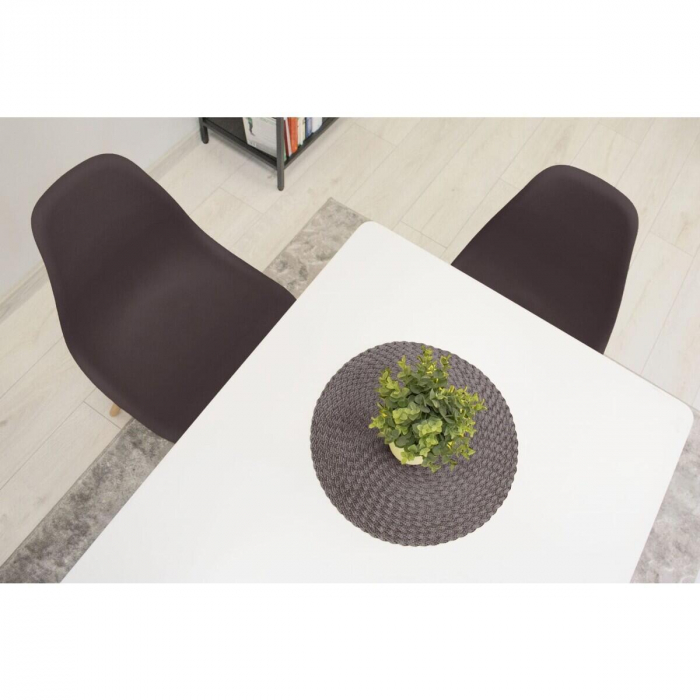 Set 4 scaune stil scandinav, Artool, Osaka, PP, lemn, cafeniu, 46x54x81 cm [8]