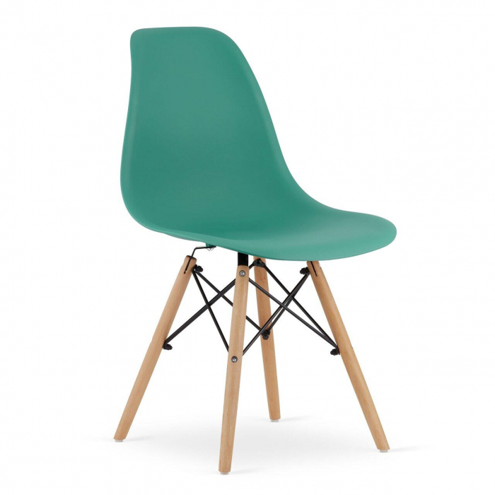 Set 4 scaune stil scandinav, Artool, Osaka, PP, lemn, verde, 46x54x81 cm [13]