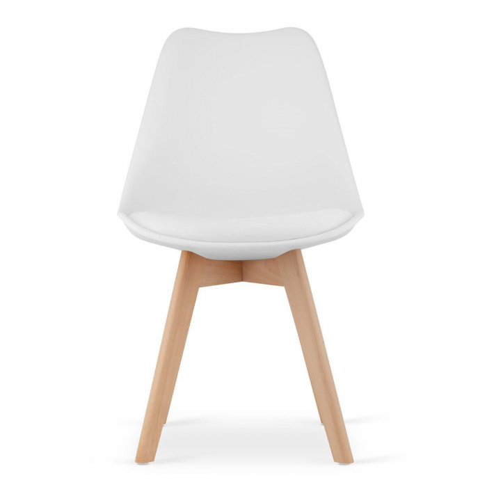 Set masa pentru sufragerie/living + 4 scaune Mark alb, Artool, lemn, stejar sonoma, 80x80x75 cm [8]
