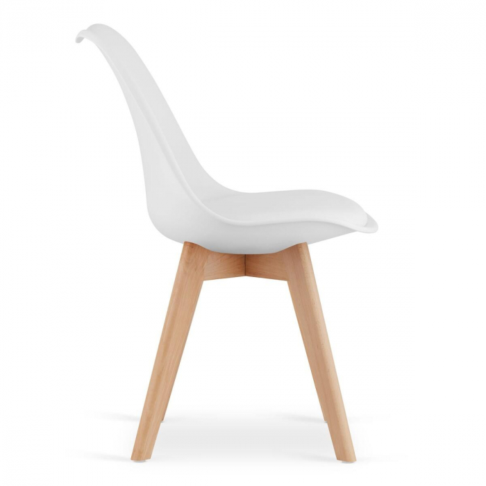 Set masa pentru sufragerie/living + 4 scaune Mark alb, Artool, lemn, stejar sonoma, 80x80x75 cm [5]