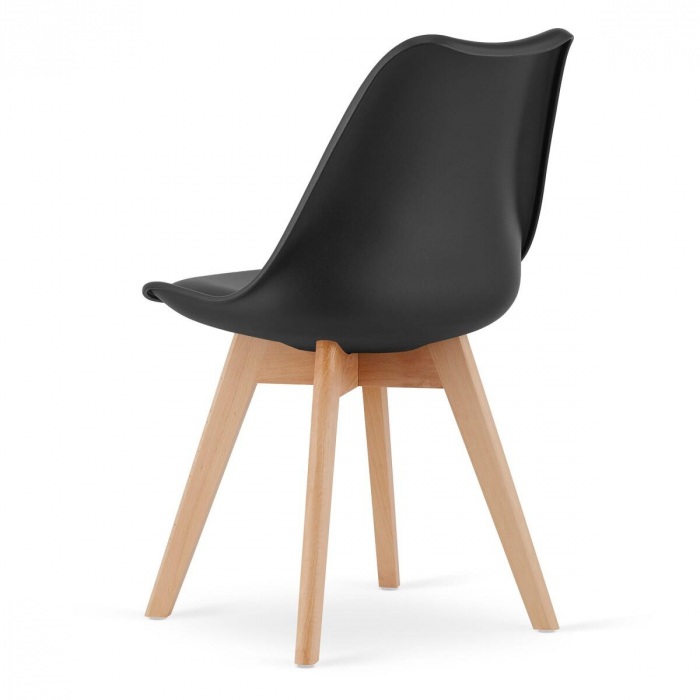 Set masa pentru sufragerie/living + 4 scaune Mark negru, Artool, lemn, stejar sonoma, 80x80x75 cm [4]