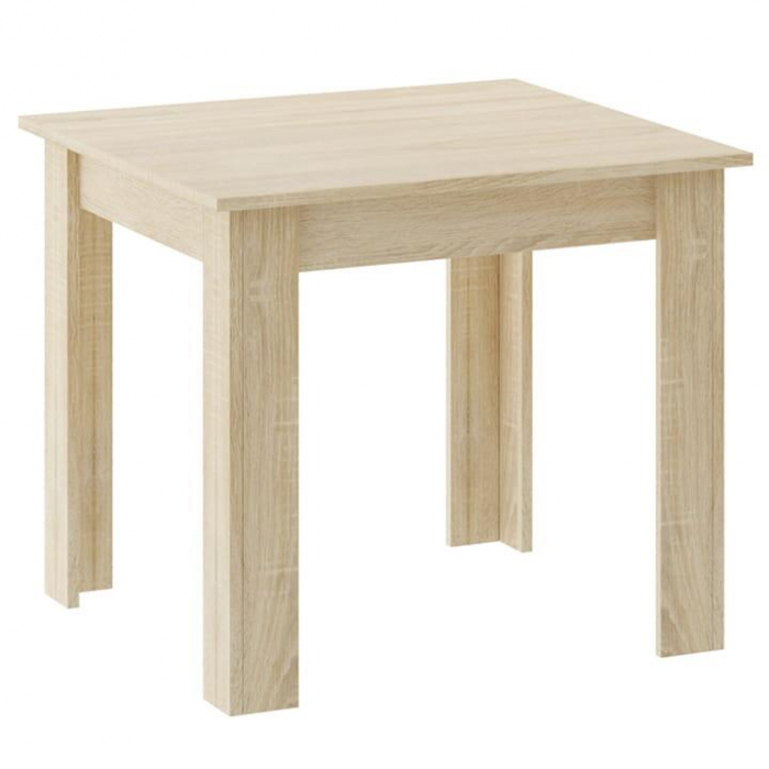 Set masa pentru sufragerie/living + 4 scaune Mark negru, Artool, lemn, stejar sonoma, 80x80x75 cm [8]