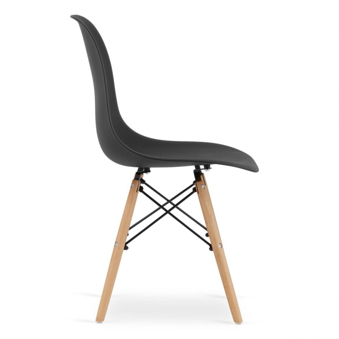 Set masa pentru sufragerie/living + 4 scaune Osaka negru, Artool, lemn, stejar sonoma, 80x80x75 cm [5]