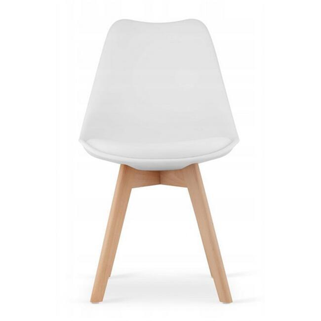 Set masa rotunda stil scandinav + 2 scaune Mark, Artool, MDF si lemn, alb, 60x72 cm [5]