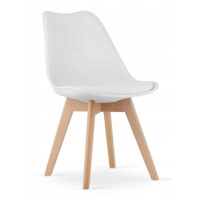 Set masa rotunda stil scandinav + 2 scaune Mark, Artool, MDF si lemn, alb, 60x72 cm [7]