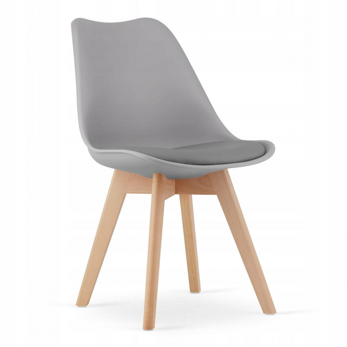 Set masa rotunda stil scandinav + 2 scaune Mark gri, Artool, MDF si lemn, 60x72 cm [11]