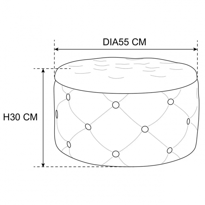 Taburet, rotund, cu spatiu depozitare, catifea, roz, max 80 kg, 55x30 cm, Alia, Akord [2]