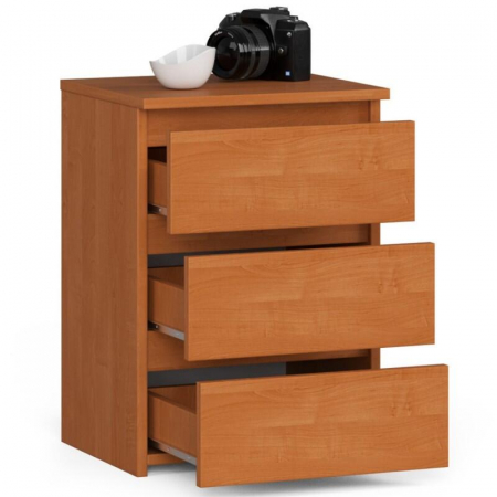 Comoda, placa laminata, 3 sertare, portocaliu arin, 40x35x56.8 cm [3]