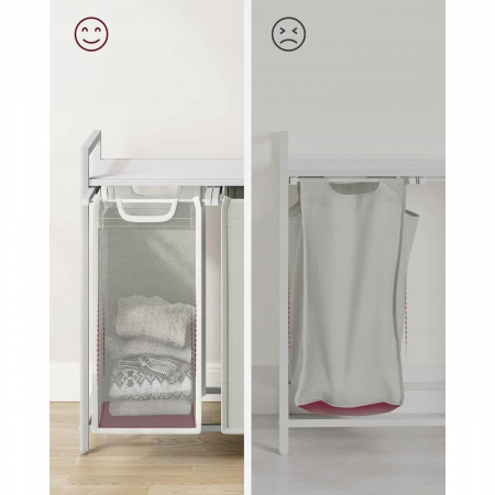Dulap baie, Artool, placa raft MDF, cadru otel, 3 compartimente rufe, alb, 92.5x33x72 cm [1]