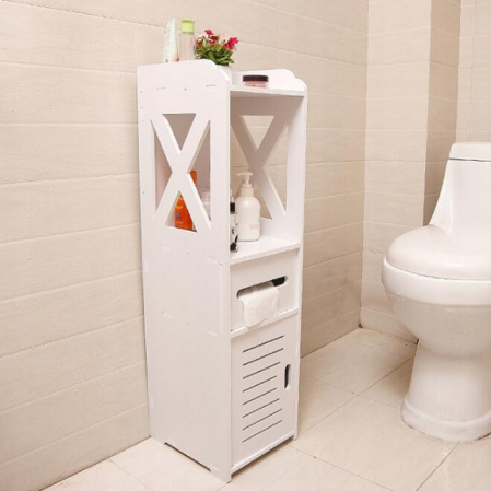 Dulap baie, Mufart, 2 rafturi, 1 sertar, 1 usa, alb, 25x21.5x80 cm [5]